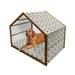 Cats Pet House Colorful Cats and Dogs Animal Silhouettes Domestic Pets Cartoon Canine Characters Outdoor & Indoor Portable Dog Kennel with Pillow and Cover 5 Sizes Multicolor by Ambesonne