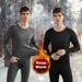 Elegant Choise Mens Thermal Underwear Set Ultra Soft Microfiber Thermal Underwear for Men Long Johns Sets (Black 4XL)