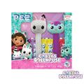 PEZ Candy DreamWorks Gabby s Dollhouse Twin Pack with 2 Candy Dispensers + 6 Rolls of Assorted Fruit Candy - Pandy Paws & Mercat Gift Set