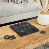 Studio 350 Black Marble Tic Tac Toe Game Set