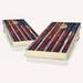 Skip s Garage Country Rustic American Flag Cornhole Boards 2x4 Boards (24 x 48 ) - Include Hole Lights