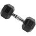 (2 pack) BalanceFrom Rubber Encased Hex Dumbbell 25LBs Single