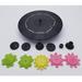 Solar Bird Bath Fountain Pump Mini Solar Powered Fountain Pump 3W High Power Solar Fountain Flower Shape Nozzle for Bird Bath Pond Pool Fish Bowl Garden Black