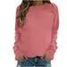 Oalirro Fashion Women s Blouse Womens Hoodies Long Sleeve Crewneck Christmas Gifts Women s Fashion Hoodies & Sweatshirts Watermelon Red