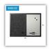 MasterVision Designer Combo Fabric Bulletin/Dry Erase Board 24 x 18 Charcoal/Gray Surface Black MDF Wood Frame