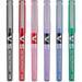 Pilot V5 Hi-Tecpoint Rollerball Pen - Fine 0.5mm Nib - Pack of 6 - Black Blue Red Green Violet Pink