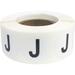Letter J Inventory Labels .75 Inch Round Circle Dots 500 Adhesive Stickers