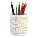 Dragonfly Pencil Pen Holder Insects Freedom Colorful Childish Illustration Ceramic Pencil Pen Holder for Desk Office Accessory 3.6 X 3.2 Green White