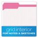 1PC Pendaflex Double-Ply Reinforced Top Tab Colored File Folders 1/3-Cut Tabs: Assorted Letter Size 0.75\\ Expansion Pink 100/Box