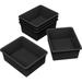 Letter Size 10 x 13 x 5 in. Deep Storage Tray Black - Pack of 5
