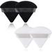 4pcs Triangle Powder Puff Reusable Triangle Sponges for women Powder Puffs for Pressed Powder Loose Powder Cosmetic Face Foundation (2Black +2White)