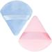 2 Pieces Triangle Powder Puffs Light Pink Light Blue Soft Makeup Velour Puff for Pressed Powder Loose Powder Cotton Mini Powder Puff for Face Cosmetic Foundation Sponge Mineral Powder Dry Makeup