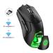 Bcloud T40 Computer Mouse 3 Modes 2.4GHz Wireless Bluetooth-compatible Rechargeable 4000DPI Adjustable RGB Light Gaming Mouse PC Accessories White One Size