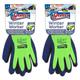 Spontex Winter Worker Handschuhe, Arbeitshandschuhe mit Innenfütterung für hohen Kälteschutz, mit Latexbeschichtung, Farbe nicht frei wählbar (blau oder grün), Größe L, 1 Paar (Packung mit 2)