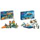 LEGO 60364 City Skaterpark, Spielzeug für Kinder ab 6 Jahren & 60377 City Meeresforscher-Boot Spielzeug, Set enthält EIN Korallenriff