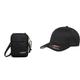 EASTPAK BUDDY Umhängetasche, 18 cm, 0.5 L, Schwarz (Black) & Flexfit Herren Flexfit Athletic Baseball Fitted Cap voor heren Verschluss, Schwarz, S-M EU