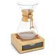 HEXNUB - Premium Pour Over Stand for Chemex, Bodum, Cosori, Bialetti, Grosche - Heatproof Cork Mat with Accessory Filter Drawer