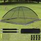 Mxmoonant Pond Cover Dome, 10x11 FT Pond Net Dome Garden Covers Pond Netting for Outdoors Pond, Pool, Garden, Leaves with 16 Stakes, 4 Windropes,2 Fiberglass Poles