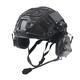 Tactics Fast Helmet Combined, Airsoft Helmet with Military Headset and Multicam Helmet Cover Paintball Protection Equipment for Airsoft Paintball CS Game