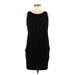 City Studio Casual Dress - Mini Scoop Neck Sleeveless: Black Print Dresses - Women's Size Medium