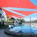 Artpuch Triangle Patio Shade Sail Pool Garden Yard Lawn Carport in Red | 84 W x 108 D in | Wayfair BWFAP-USCMSG07090920