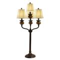 World Menagerie Glane 39" Buffet Lamp Metal/Fabric in Black/Brown | Wayfair 5268D6B07A5440609D2ADB4CE49F3921