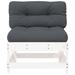 Avalinn Millwood Pines Middle Sofa w/ Cushions Solid Wood Pine Wood in White | 27.8 H x 24.4 W x 24.4 D in | Outdoor Furniture | Wayfair