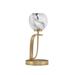 Everly Quinn Graddy Metal Table Lamp Glass/Metal in Yellow | 15.5 H x 7 W x 7 D in | Wayfair A7678B8FAF5841F3AA6E98746EFFC57A