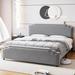 House of Hampton® Hanzlah Bed Upholstered/Velvet/Metal in Gray | 42.1 H x 64 W x 83.1 D in | Wayfair 2224868B373646738181A0E6123369CA