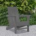 Dovecove Dockrey Outdoor Adirondack Chair in Gray | 37.01 H x 29.92 W x 31.5 D in | Wayfair 429943EB5E91414CB8E0E3D9FCA0D051