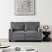 Latitude Run® Greysan 46.4" Loveseat Corduroy in Gray/Black | 35 H x 46.4 W x 20.5 D in | Wayfair 0B81DDB1869940BEA52201CF7F2A34D3