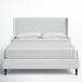 Birch Lane™ Donna Wingback Arm Platform Bed Wood & /Upholstered/Metal & /Metal/Polyester in White | 50 H x 68.5 W x 86 D in | Wayfair