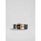 Odette Black and Tan Leather Reversible Belt Natural Black, Natural Black