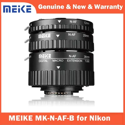 Meike N-AF-B Auto Focus Macro Extension Tube Set 12 20 36mm Adaptateur Anneau Pour Nikon D3100 D5000