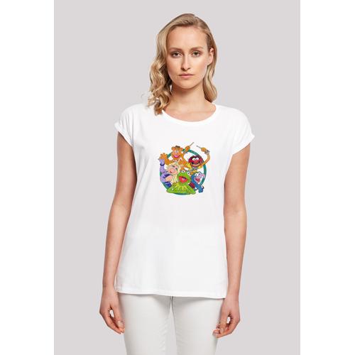 "T-Shirt F4NT4STIC ""Disney Die Muppets Kermit der Frosch Fozzie"" Gr. 5XL, weiß Damen Shirts Jersey"