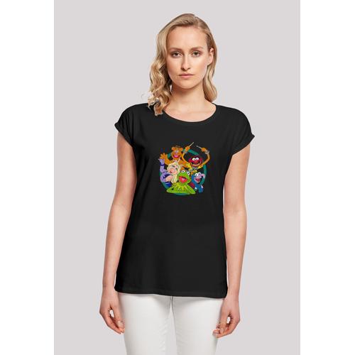 T-Shirt F4NT4STIC ""Disney Die Muppets Kermit der Frosch Fozzie"" Gr. XXL, schwarz Damen Shirts Print