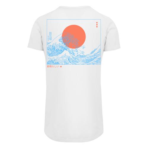 „T-Shirt F4NT4STIC „“PLUS SIZE Kanagawa Welle““ Gr. XXL, weiß Herren Shirts T-Shirts Print“