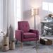 Accent Single UpholsteredTufted Button Linen Fabric Arm Chair Purple - 32.5" x 33.50"