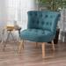 Modern Tufted Accent Chair Dark Teal - 28" x 31.75"