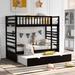 Twin Size Bunk Beds with Twin Size Trundle Bed and Movable Trundle Bed