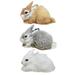 3pcs Adorable Bunny Statues Desktop Simulation Bunny Ornaments Home Decors