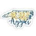 North Carolina A&T State Aggies Floral State Die Cut Decal 4-Inch