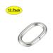 Uxcell 10x5mm Oval Buckles Iron Electroplated Silver Tone 10pcs