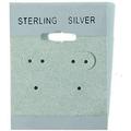 N icePackaging - 100 Qty Sterling Silver Imprinted in Silver Foil Grey 1 1/2 x 2 Hanging Earring Cards - for Displays Hooks or Slatwalls - Merchandise & Sales - Clip/Wire/Post Earrings