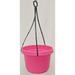12 inch Hanging flower Pot with hanger PINK single Plastic Flower Pot seedlings Planter Nursery Planter Colorful Flower Planter Seed Starting Pot with hanger Made in USA