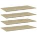 moobody 4 Piece Bookshelf Boards Chipboard Replacement Panels Storage Organizer Display Shelves Sonoma Oak for Bookcase Storage Cabinet 39.4 x 19.7 x 0.6 Inches (W x D x H)