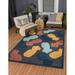 Outdoor Helena Collection Area Rug Black - 6 x9