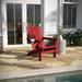 Taylor & Logan All-Weather Adirondack Chair with Swiveling Cupholder Red