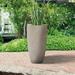 Plantara 24 H Tall Concrete planter Large Outdoor Plant pot Modern Tapered Flower pot with Drainage Hole for Garden