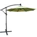 10 Ft. Solar Power Lighted Patio Umbrella with Crank and Cross Base